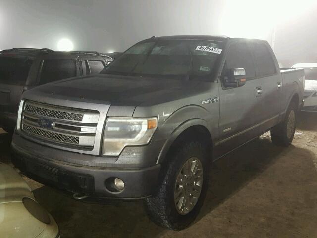 1FTFW1ET0DFC26737 - 2013 FORD F150 GRAY photo 2