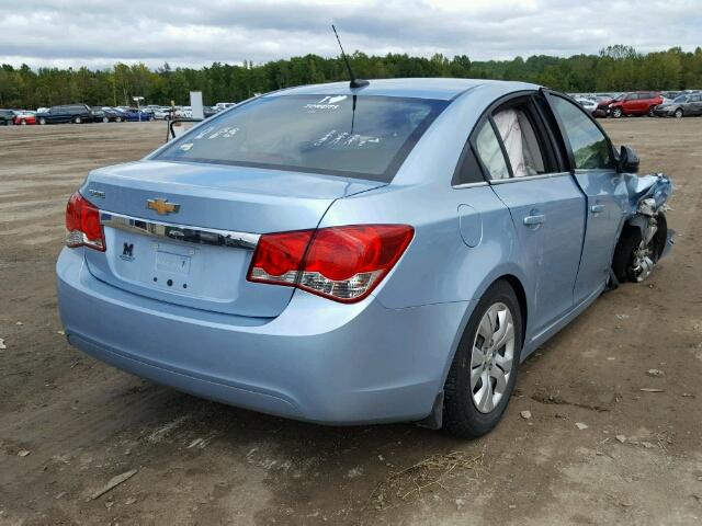 1G1PC5SH6C7152603 - 2012 CHEVROLET CRUZE LS BLUE photo 4