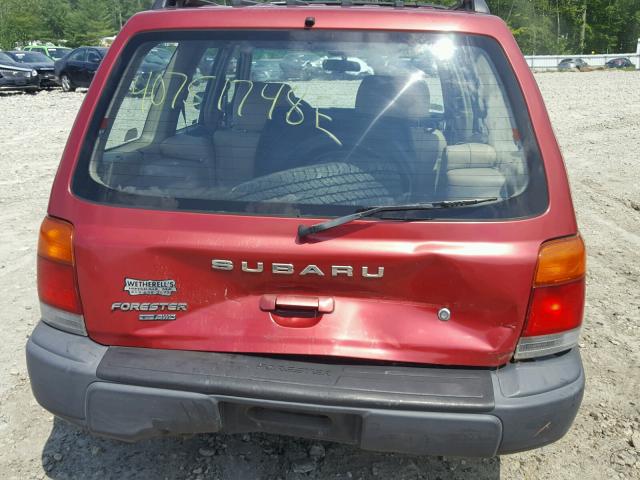 JF1SF6351XH719583 - 1999 SUBARU FORESTER L RED photo 9