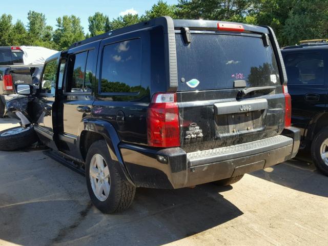 1J8HG48K48C125193 - 2008 JEEP COMMANDER BLACK photo 3