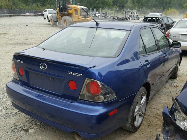 JTHBD192420046441 - 2002 LEXUS IS BLUE photo 4