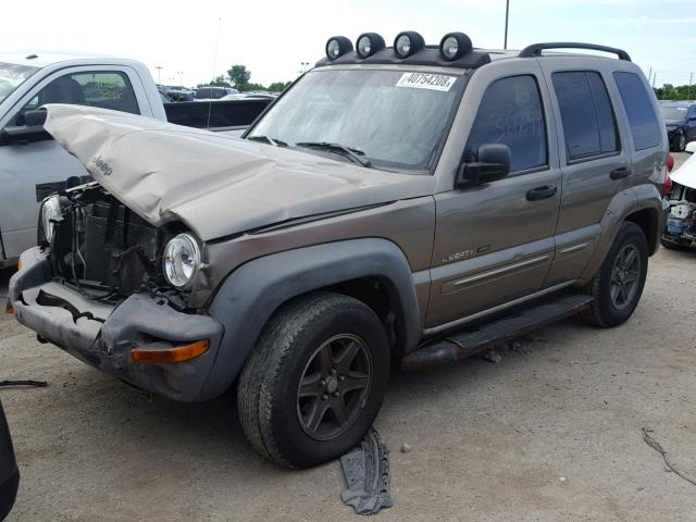 1J4GL38K92W366644 - 2002 JEEP LIBERTY RE BEIGE photo 2