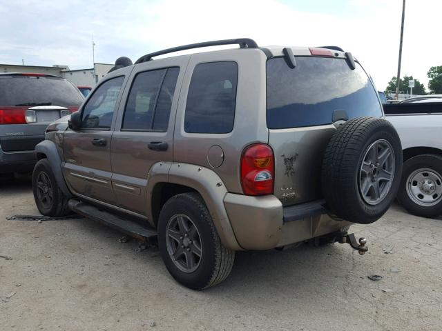 1J4GL38K92W366644 - 2002 JEEP LIBERTY RE BEIGE photo 3