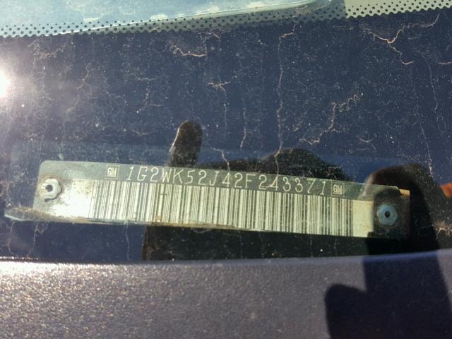 1G2WK52J42F243371 - 2002 PONTIAC GRAND PRIX Bordo foto 10