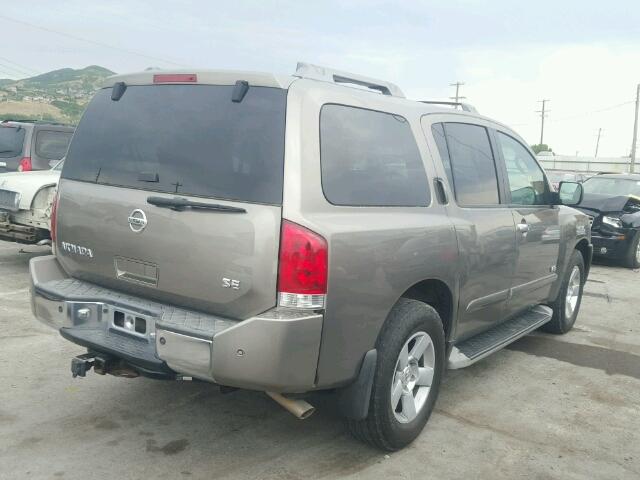 5N1AA08C27N717928 - 2007 NISSAN ARMADA SE TAN photo 4