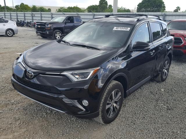 2T3WFREV3JW436713 - 2018 TOYOTA RAV4 ADVEN BLACK photo 2