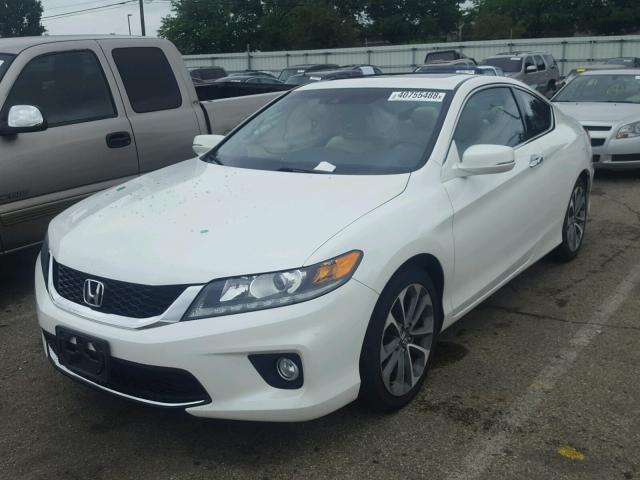 1HGCT2B85DA004582 - 2013 HONDA ACCORD EXL WHITE photo 2