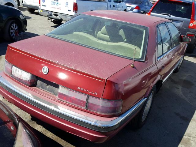 1G6KS52B4PU803172 - 1993 CADILLAC SEVILLE RED photo 4