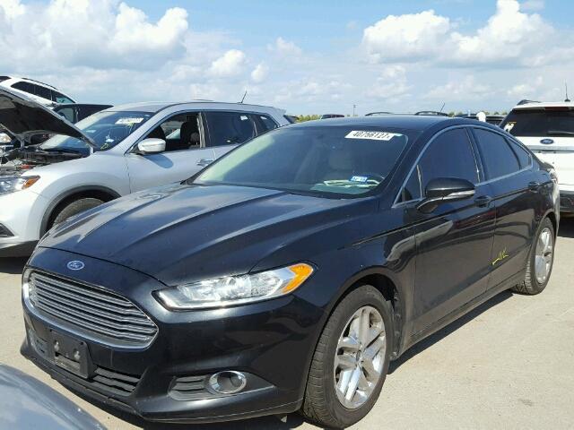 3FA6P0HR6DR280429 - 2013 FORD FUSION SE BLACK photo 2