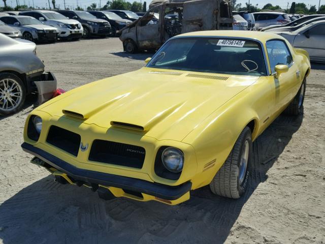 2U87M4N102145 - 1974 PONTIAC FIREBIRD YELLOW photo 2