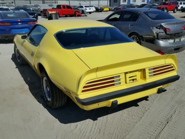 2U87M4N102145 - 1974 PONTIAC FIREBIRD YELLOW photo 3