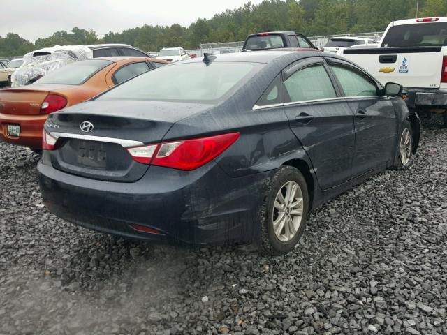 5NPEB4AC1CH450618 - 2012 HYUNDAI SONATA BLUE photo 4