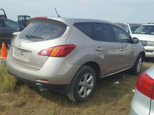 JN8AZ18U39W015274 - 2009 NISSAN MURANO S GRAY photo 4