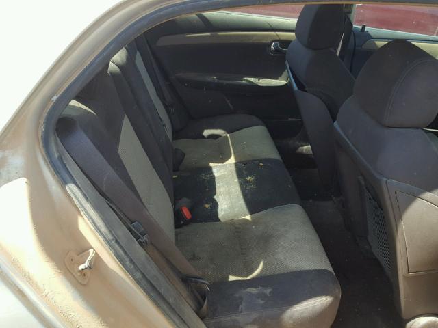 1G1ZG57B49F154401 - 2009 CHEVROLET MALIBU LS ოქროსფერი ფოტო 6