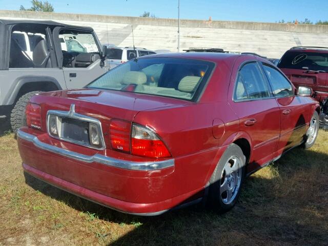 1LNHM87A1YY751265 - 2000 LINCOLN LS MAROON photo 4