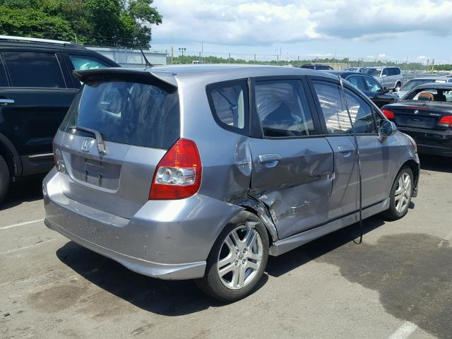 JHMGD38607S028875 - 2007 HONDA FIT S 灰色 照片 4