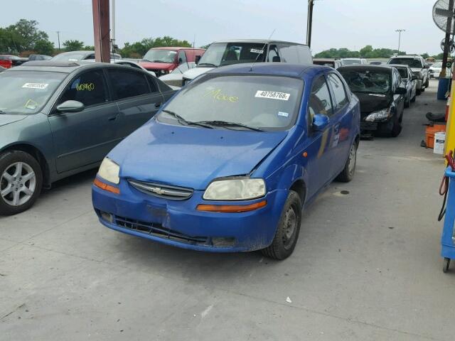 KL1TD52624B275645 - 2004 CHEVROLET AVEO BLUE photo 2