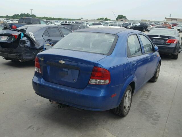 KL1TD52624B275645 - 2004 CHEVROLET AVEO BLUE photo 4