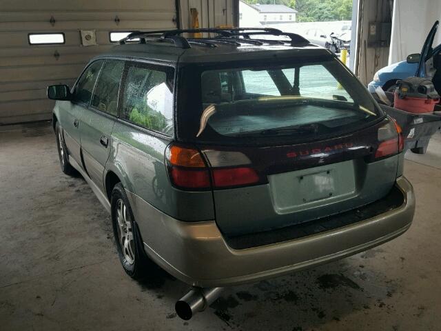 4S3BH675446614882 - 2004 SUBARU LEGACY OUT GREEN photo 3