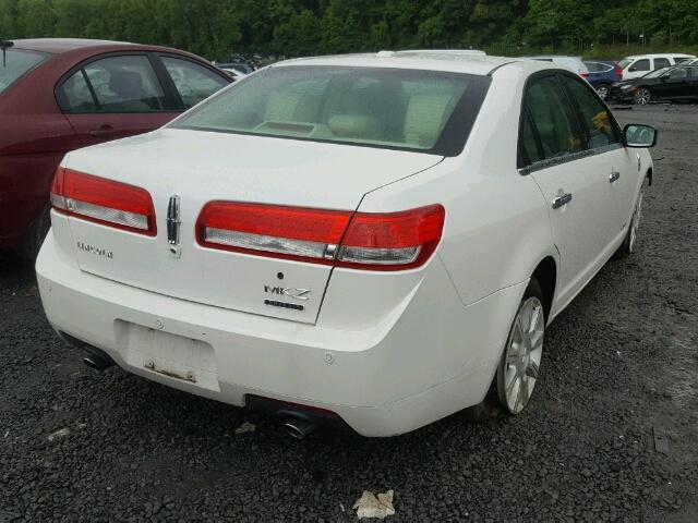 3LNDL2L30BR765749 - 2011 LINCOLN MKZ HYBRID WHITE photo 4