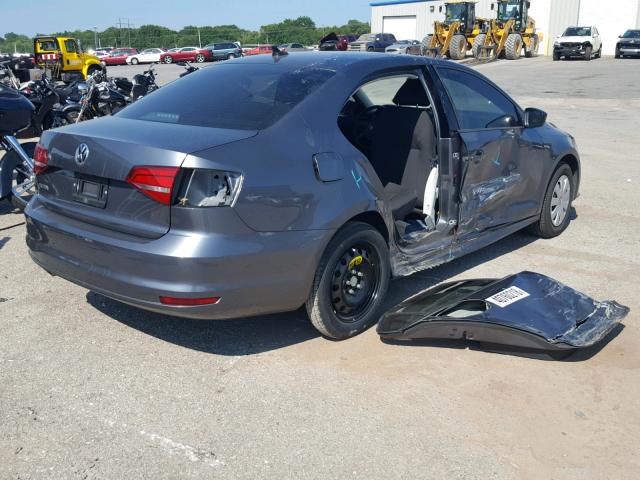 3VW2K7AJ1FM403880 - 2015 VOLKSWAGEN JETTA BASE 蓝色 照片 4