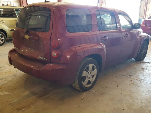3GNCA13B49S585269 - 2009 CHEVROLET HHR LS MAROON photo 4