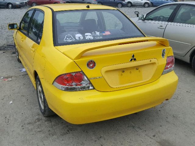 JA3AJ86E05U047059 - 2005 MITSUBISHI LANCER OZ YELLOW photo 3