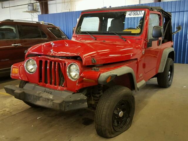 1J4FA29S56P749202 - 2006 JEEP WRANGLER / RED photo 2