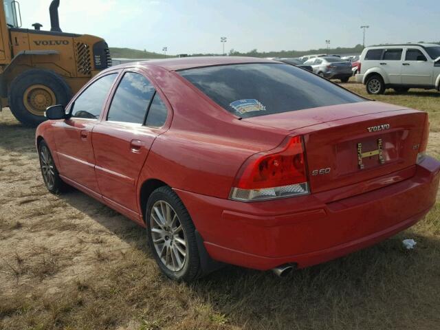 YV1RS592972617442 - 2007 VOLVO S60 2.5T RED photo 3