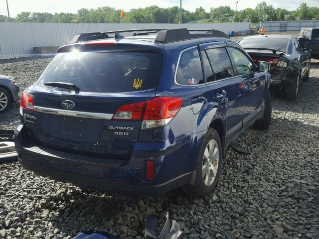 4S4BRDLC3B2382751 - 2011 SUBARU OUTBACK 3. BLUE photo 4