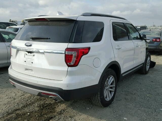 1FM5K7D83GGD14358 - 2016 FORD EXPLORER WHITE photo 4