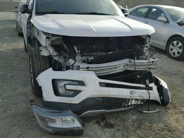 1FM5K7D83GGD14358 - 2016 FORD EXPLORER WHITE photo 9