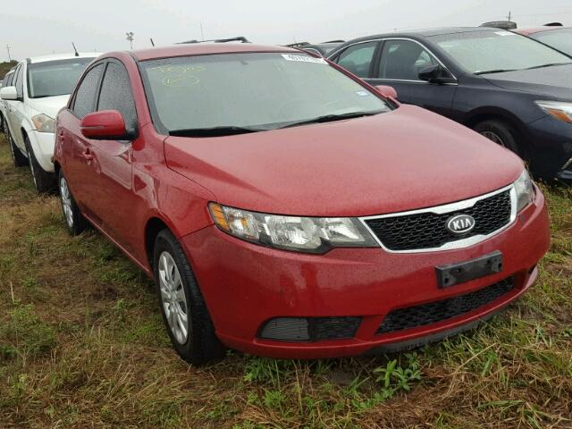 KNAFU4A27D5723906 - 2013 KIA FORTE EX RED photo 1