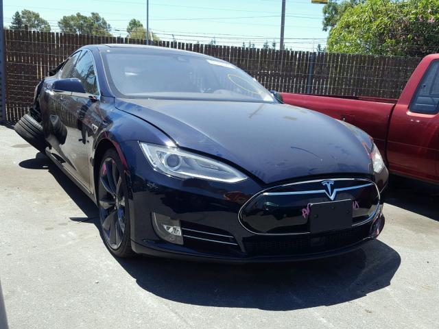 5YJSA4H28FFP75076 - 2015 TESLA MODEL S 85 BLUE photo 1