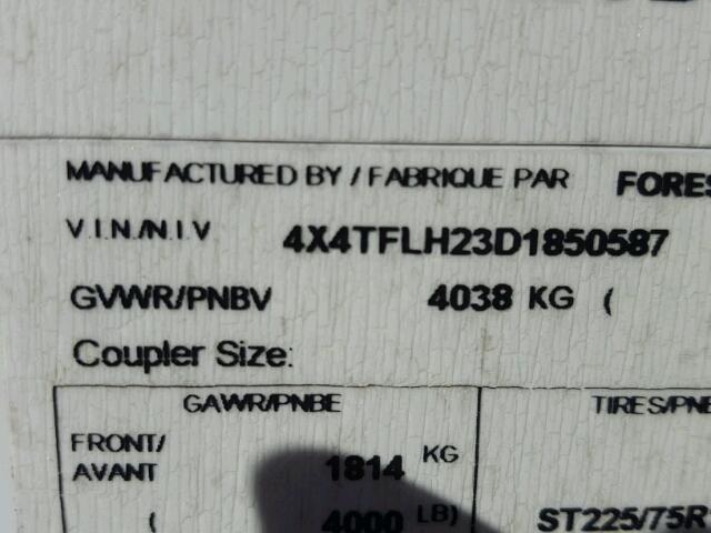 4X4TFLH23D1850587 - 2013 WILDWOOD FLAGSTAFF WHITE photo 10