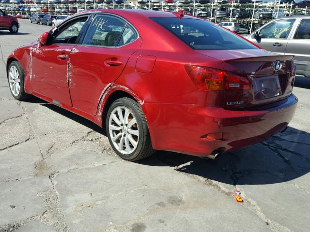 JTHCK262582026510 - 2008 LEXUS IS 250 RED photo 3