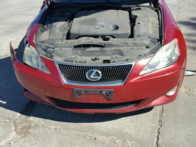 JTHCK262582026510 - 2008 LEXUS IS 250 RED photo 7