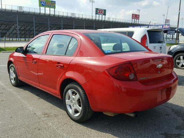 1G1AK58F687316728 - 2008 CHEVROLET COBALT LS RED photo 3