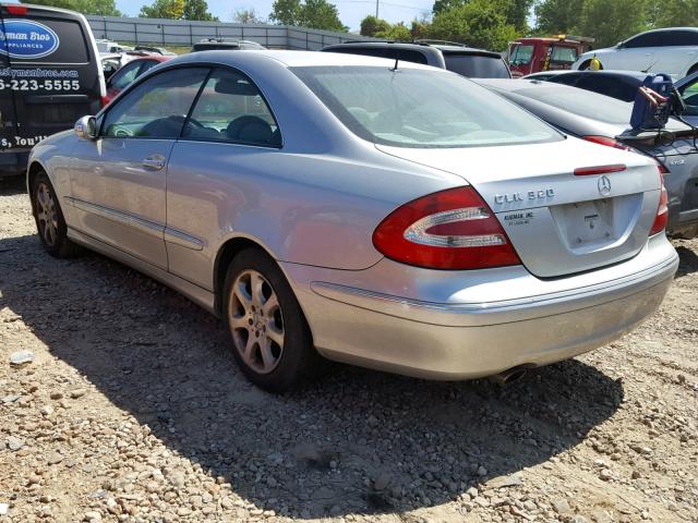 WDBTJ65J54F076281 - 2004 MERCEDES-BENZ CLK 320C SILVER photo 3