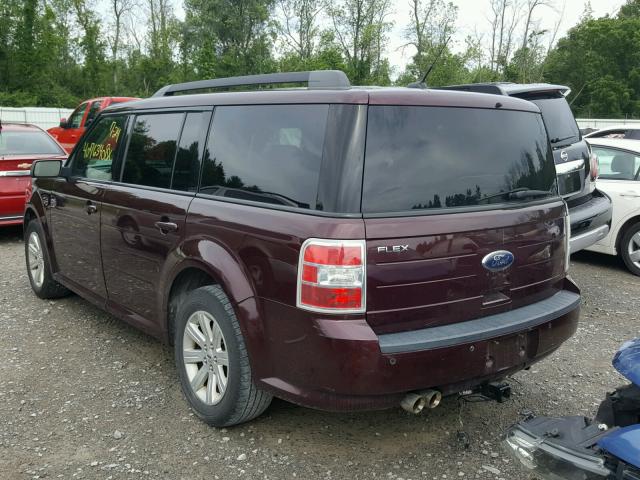 2FMGK5BC2BBD26442 - 2011 FORD FLEX SE MAROON photo 3