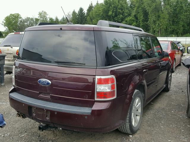 2FMGK5BC2BBD26442 - 2011 FORD FLEX SE MAROON photo 4