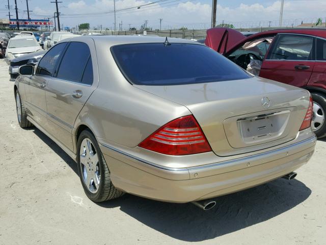 WDBNG75J12A283192 - 2002 MERCEDES-BENZ S 500 GOLD photo 3