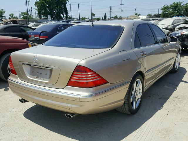 WDBNG75J12A283192 - 2002 MERCEDES-BENZ S 500 GOLD photo 4