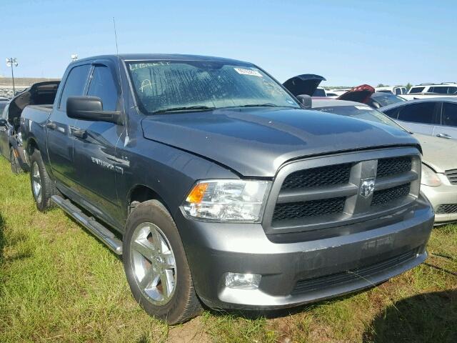 1C6RD6KT9CS332489 - 2012 DODGE RAM 1500 GRAY photo 1