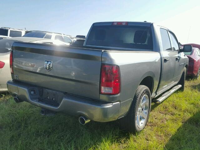 1C6RD6KT9CS332489 - 2012 DODGE RAM 1500 GRAY photo 4