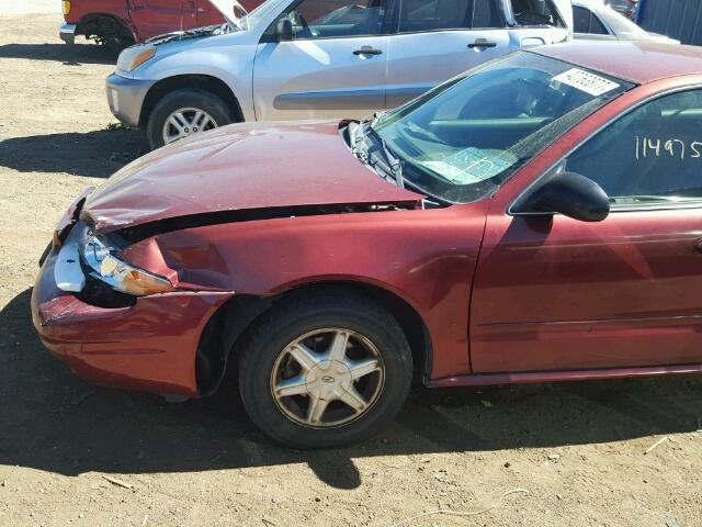 1G3NL52F53C230373 - 2003 OLDSMOBILE ALERO RED photo 9