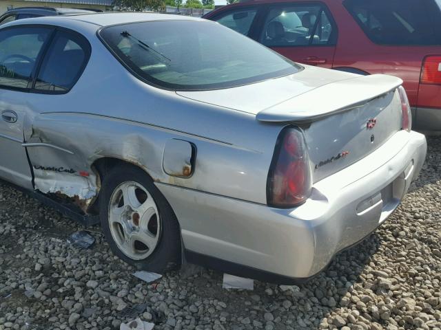 2G1WX15K129285931 - 2002 CHEVROLET MONTE CARL SILVER photo 9