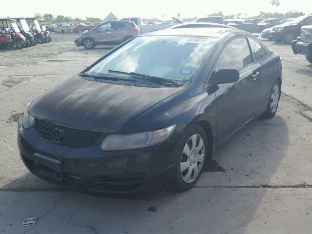 2HGFG1B65AH500506 - 2010 HONDA CIVIC BLACK photo 2