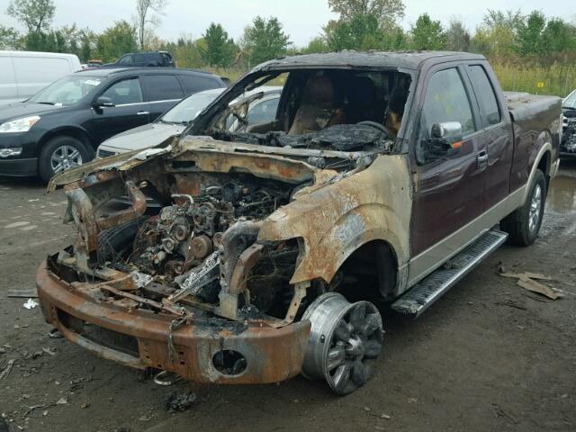 1FTFX1EV6AFD35715 - 2010 FORD F150 BURGUNDY photo 2