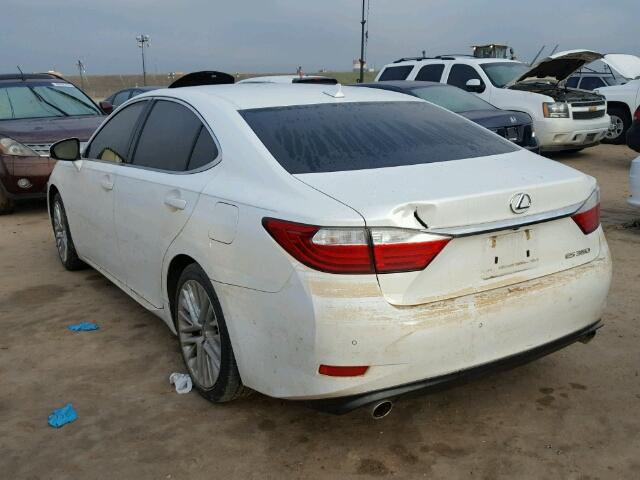 JTHBK1GG2D2013658 - 2013 LEXUS ES WHITE photo 3